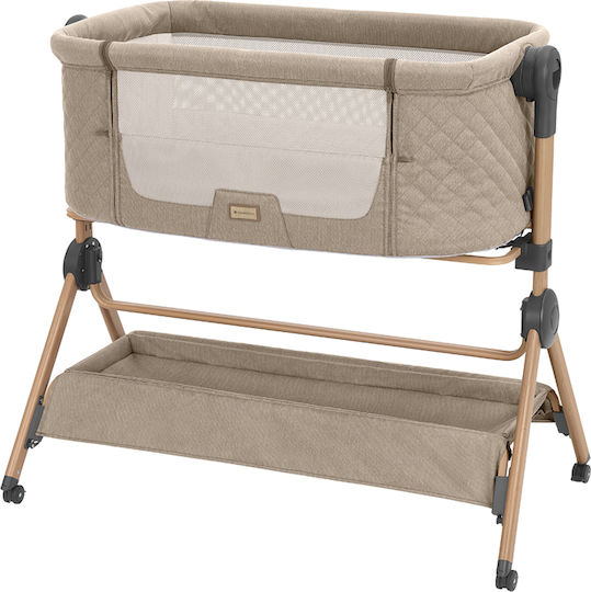 Kikka Boo 2in1 Bedside Crib + Highchair Sleat Me Beige 31003020110