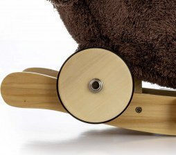 Milly Mally Wooden Rocking Toy Dog for 12+ months with Wheels with Max Load Capacity 30kg Brown