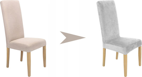 Ubieramy Meble Elastische Abdeckung für Stuhl Light Gray 1Stück