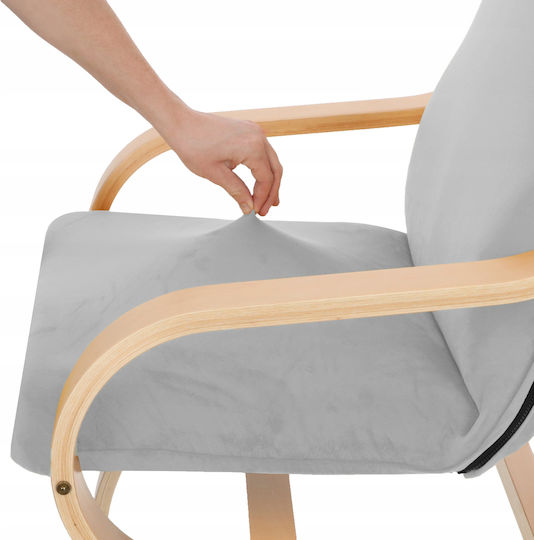 Ubieramy Meble Elastische Abdeckung für Stuhl Light Grey 1Stück
