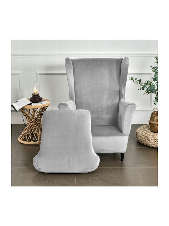 Ubieramy Meble Ελαστικό Κάλυμμα Πολυθρόνας Light Grey [22e5]