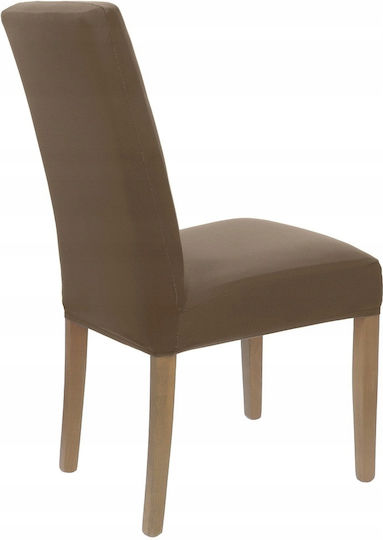 Ubieramy Meble Elastic Cover for Chair Cocoa Brown [21c1] 1pcs