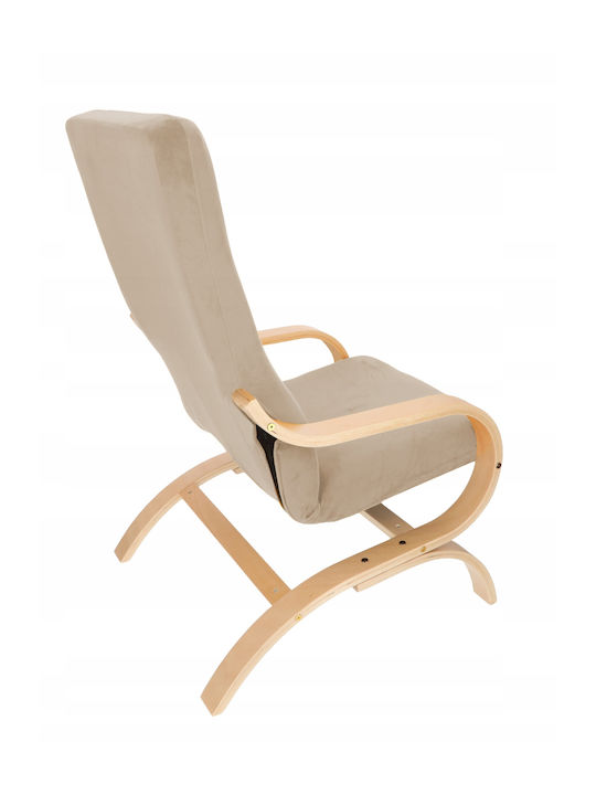 Ubieramy Meble Elastische Abdeckung für Stuhl Beige Cappuccino 1Stück