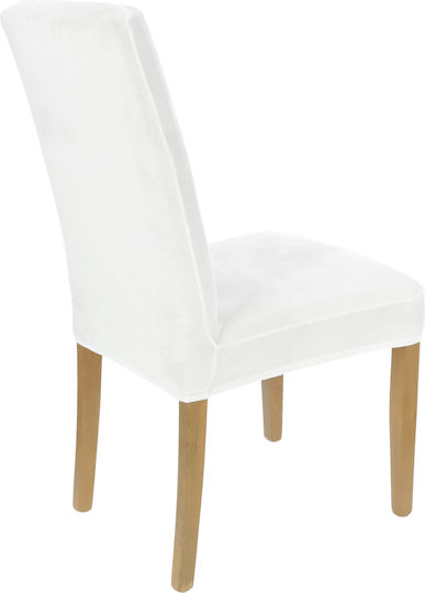 Ubieramy Meble Еластичен Калъф За стол White Velvet 1бр