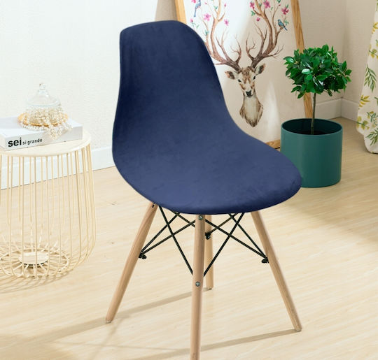 Ubieramy Meble Ελαστικό Κάλυμμα Καρέκλας Navy Velvet Ubieramy Meble Ελαστικό Κάλυμμα Καρέκλας Navy Velvet