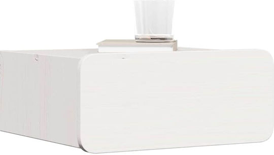 Bedside Tables Made of Solid Wood and White Glass 2 Pieces 39x34x16.5cm