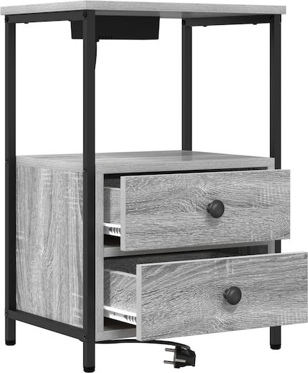 Комоди Дървени Grey Sonoma 2бр 40x31x60см