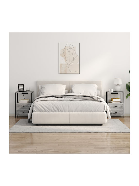Noptiere Grey Sonoma 2buc 40x31x60cm