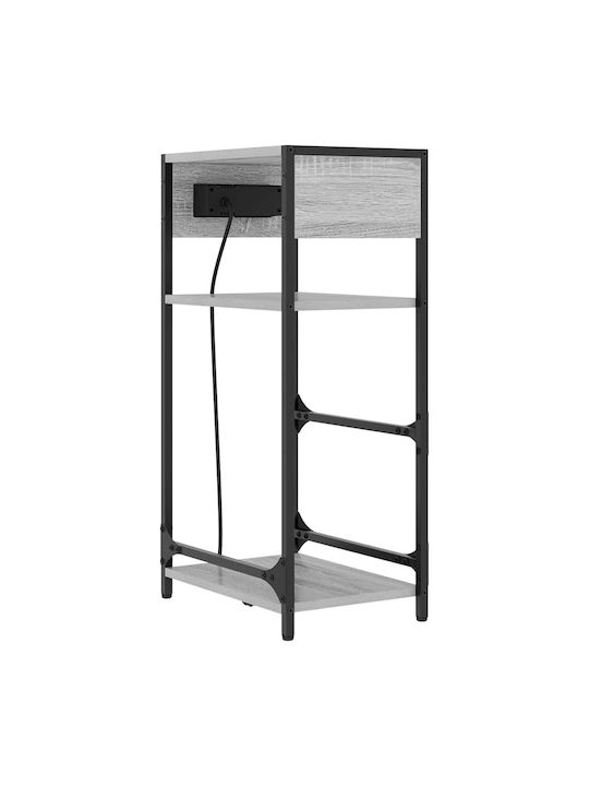 Κομοδίνο Ξύλινο Γκρι Sonoma 40x27x76cm