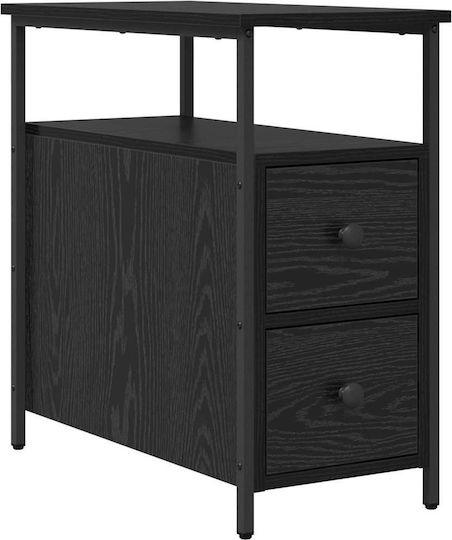 Nachttisch Metall Black oak 30x60x60cm