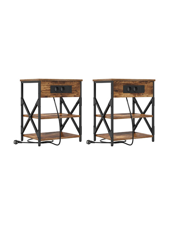 Nachttische Smoky Oak 2Stück 41x31x51cm