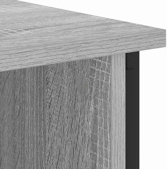 Wooden Bedside Table Gray Sonoma 55x31x76cm