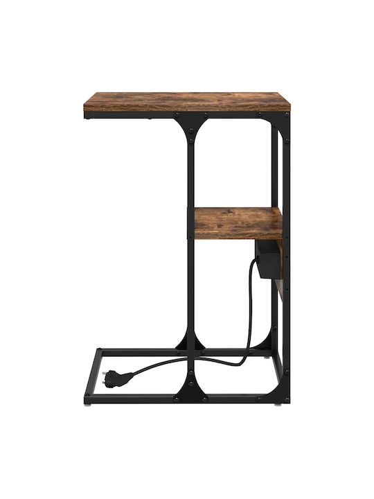 Nachttisch Geräuchert Metall Smoky Oak 41.5x26x60.5cm