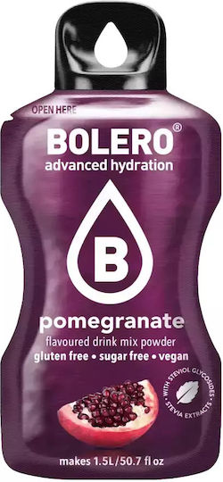 Bolero Χυμός σε Σκόνη 1.5L σε Νερό Ρόδι Χωρίς Προσθήκη Ζάχαρης 9gr