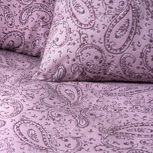 Beauty Home Aelia Art 12257 Σετ Σεντόνια King Size 270x260εκ. Λιλά (4τμχ)