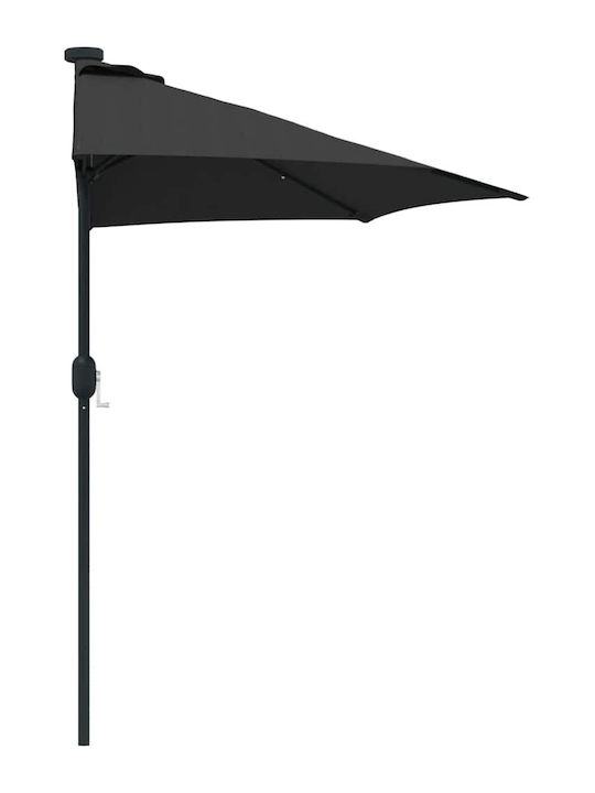 Umbrelă Suspendată Din Aluminiu Neagră 2.94x1.5xÎnălțime 2.24m