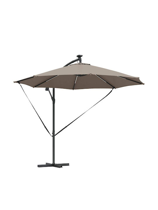 Umbrelă Suspendată Din Aluminiu Maro 2.94x2.94xÎnălțime 2.48m