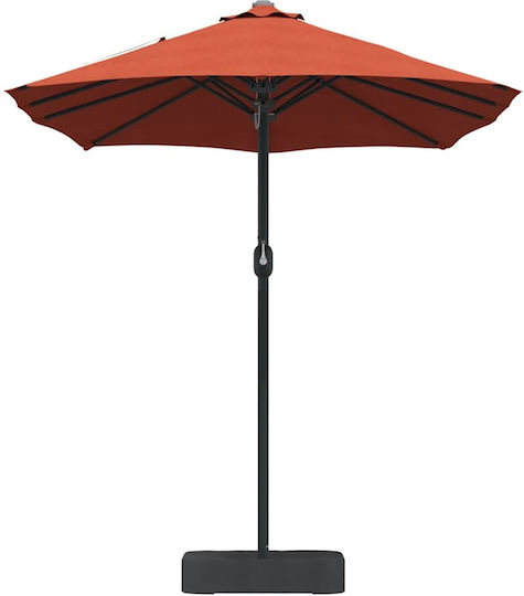 Aluminum Garden & Terrace Parasol Orange 3.85x2.09xHeight 2.44m