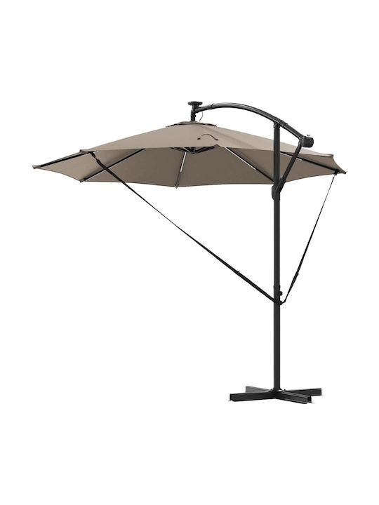 Umbrelă Suspendată Din Aluminiu Maro 2.94x2.94xÎnălțime 2.48m