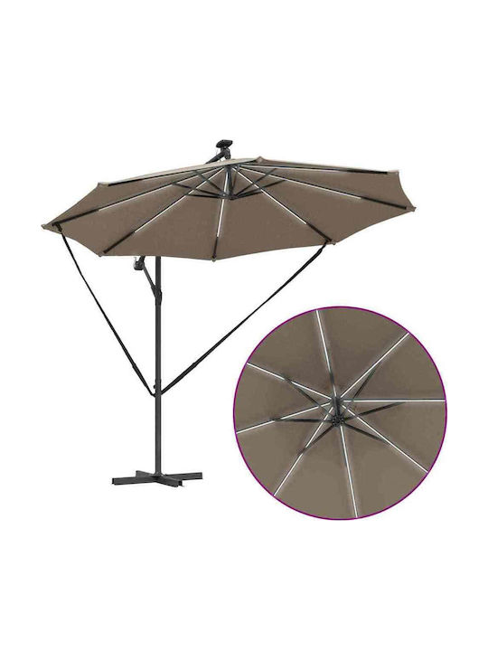 Umbrelă Suspendată Din Aluminiu Maro 2.94x2.94xÎnălțime 2.48m