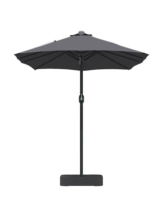 Aluminium-Garten- und Terrassen-Sonnenschirm Grau 3,85x2,09xH2,44m