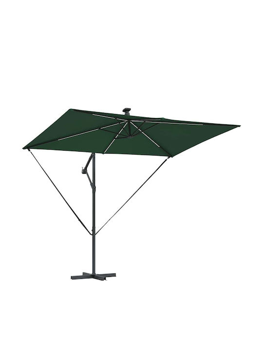 Umbrelă Suspendată Metalică Verde 2.94x2xÎnălțime2.54m