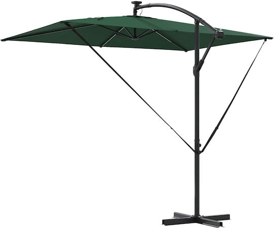Hängender Metall-Garten- und Terrassen-Sonnenschirm Grüne 2,94x2xHöhe 2,54 m