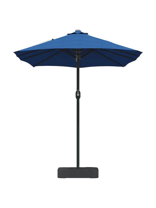 Aluminium Garten- und Terrassen-Sonnenschirm Blau 3,85x2,09xH2,44m