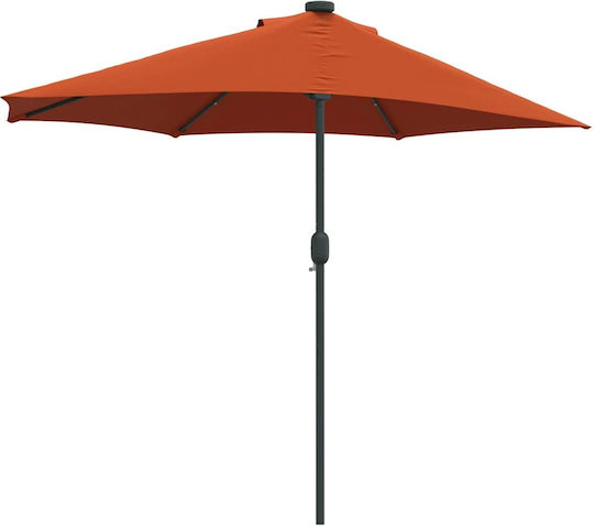 Hängender Aluminium-Garten- und Terrassen-Sonnenschirm Orange 2,94x1,5xHöhe 2,24 m
