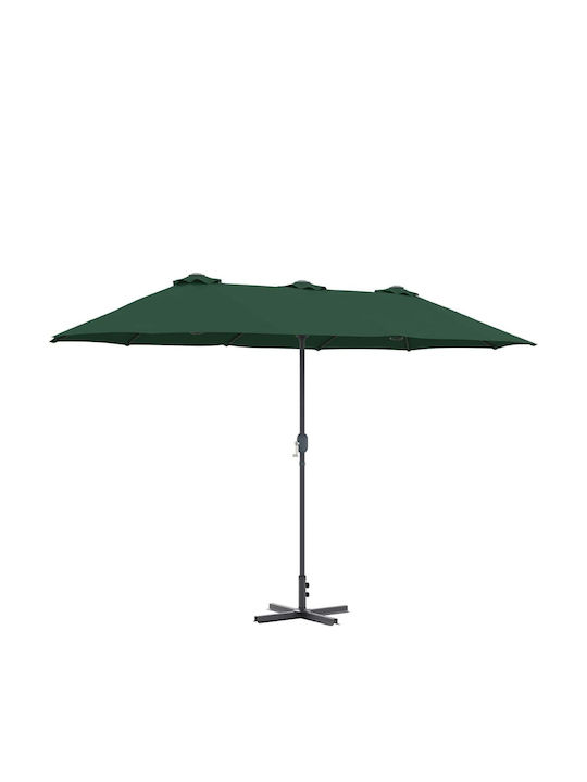 Aluminium Garten- und Terrassen-Sonnenschirm Grüne 3,8x1,96xHöhe 2,35 m