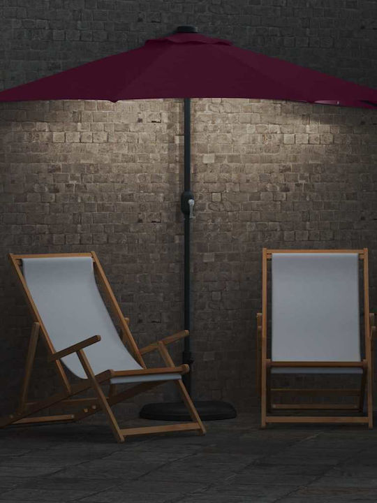 Hanging Aluminum Burgundy 2.94x1.5m Garden & Terrace Parasol