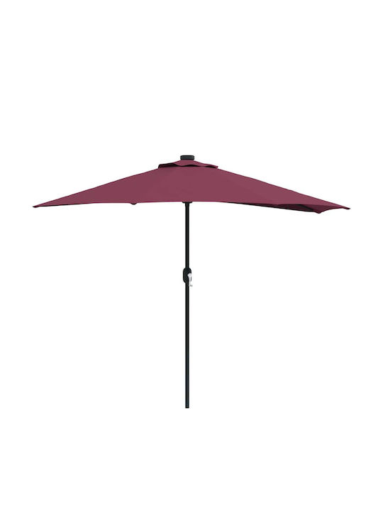 Hanging Aluminum Burgundy 2.94x1.5m Garden & Terrace Parasol