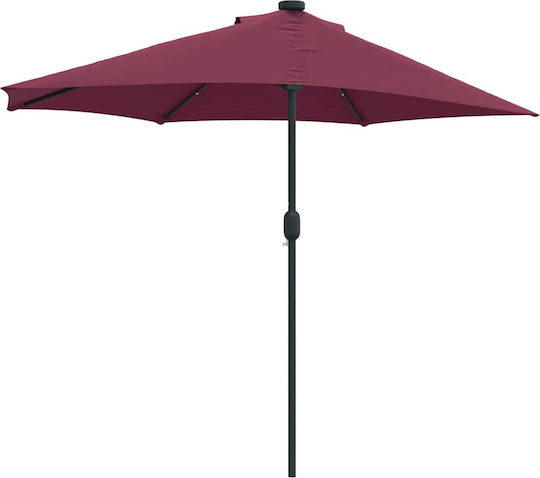 Hängender Aluminium-Burgunder Gartenschirm 2,94x1,5xHöhe 2,24 m