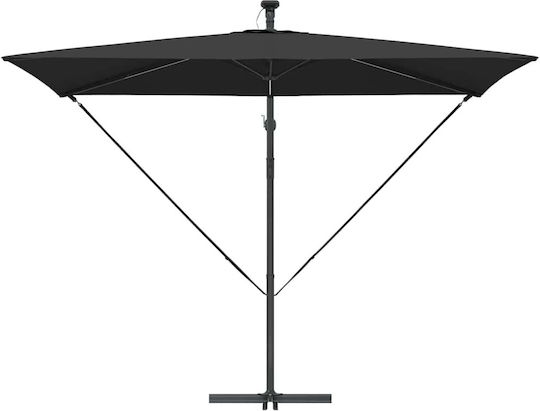 Umbrelă Suspendată Metalică Neagră 2.94x2xÎnălțime2.54m