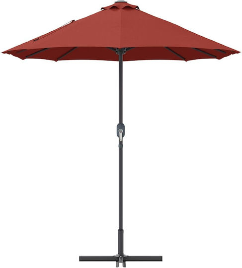 Aluminum Garden Parasol Orange 3.8x1.96xHeight 2.35m