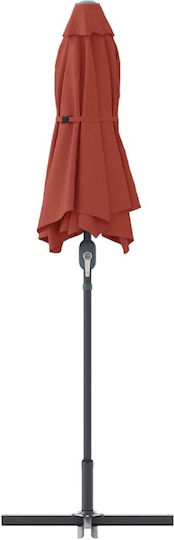 Aluminum Garden Parasol Orange 3.8x1.96xHeight 2.35m