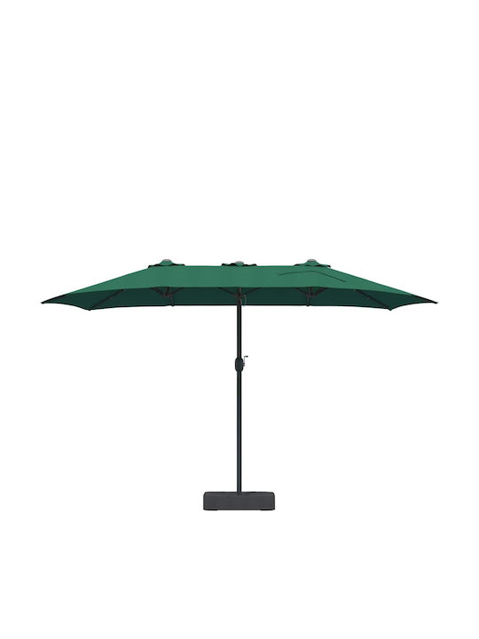 Aluminum Garden Parasol Green 3.85x2.09xHeight 2.44m
