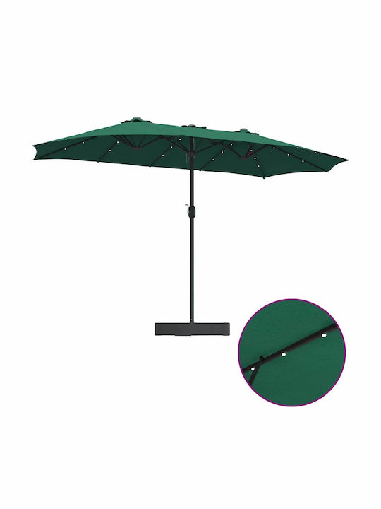 Aluminum Garden Parasol Green 3.85x2.09xHeight 2.44m