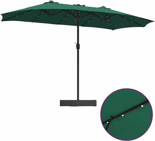 Aluminium Garten- und Terrassen-Sonnenschirm Grüne 3,85x2,09xHöhe 2,44m
