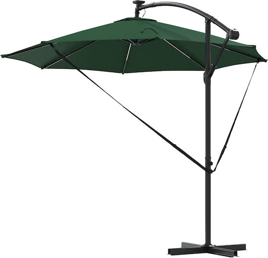 Hängender Aluminium Garten- und Terrassen-Sonnenschirm Grün 2,94x2,94xHöhe 2,48 m