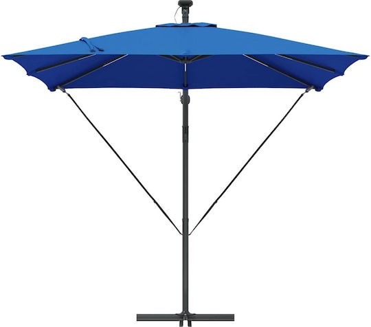 Umbrelă Suspendată Din Aluminiu Albastră 2.94x2.94xÎnălțime 2.5m