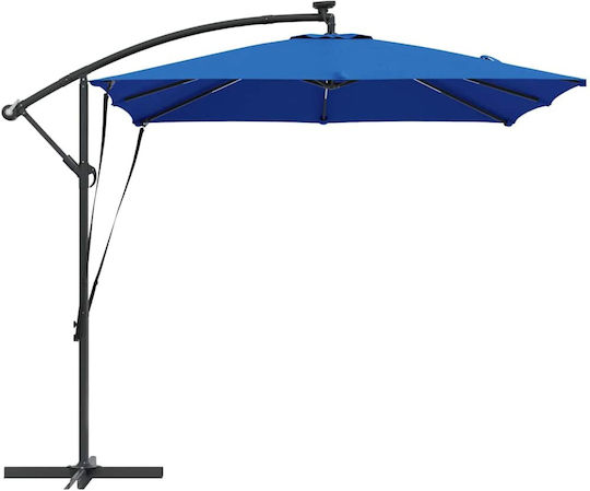 Umbrelă Suspendată Din Aluminiu Albastră 2.94x2.94xÎnălțime 2.5m