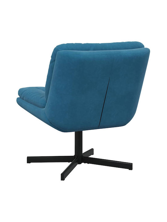Swivel Velvet Blue Armchair 63x75x76cm