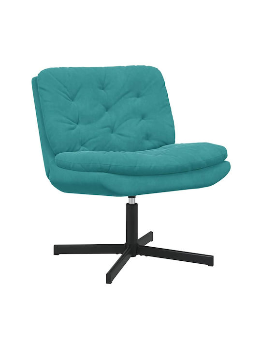 Drehbarer Samt-Türkis Sessel 63x75x76cm