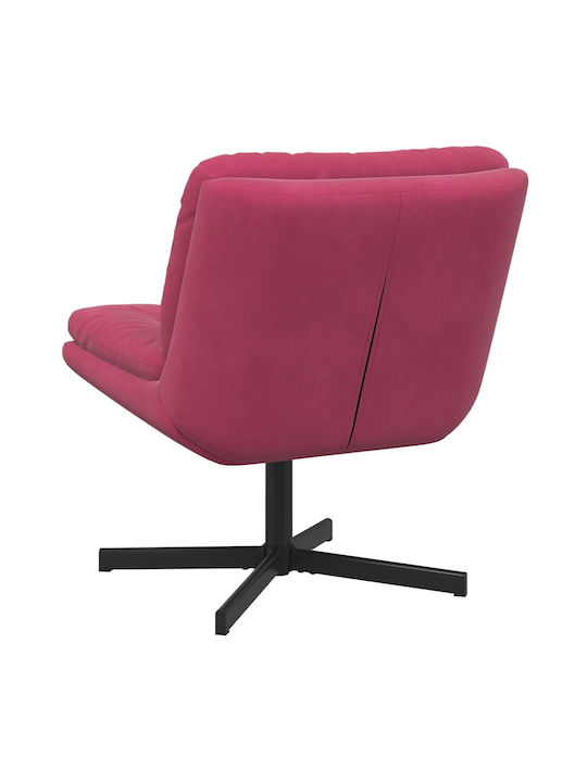 Drehbarer Samt Burgundischer Sessel 63x75x76cm