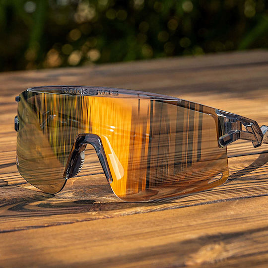 Rockbros Cycling Glasses with Black Frame & Photochromic / Transparent Lenses