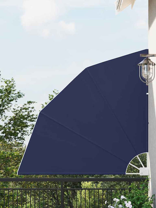 vidaXL Garden Sideway Sunshade Roller Navy Blue 1.4x1.4cm