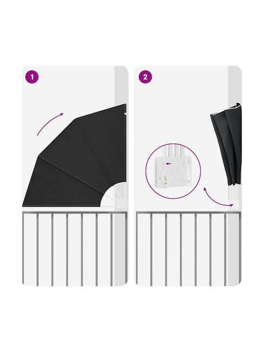vidaXL Garden Sideway Sunshade Roller Gray 1.15x1.15cm