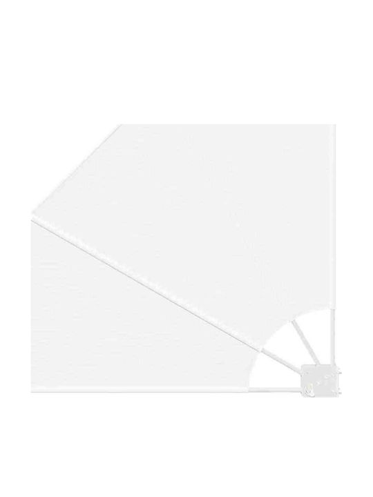 vidaXL Garden Sideway Sunshade Roller White 1.15x1.15cm