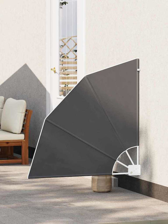vidaXL Garden Sideway Sunshade Roller Black 1.15x1.15cm